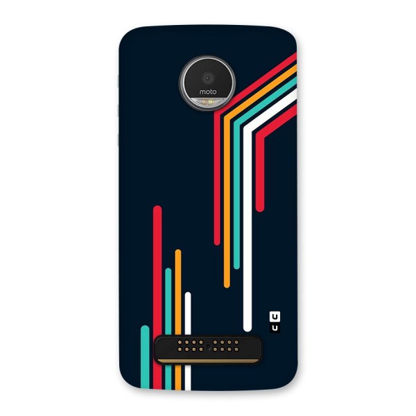 Retro Lines Minimal Stripes Back Case for Moto Z Play