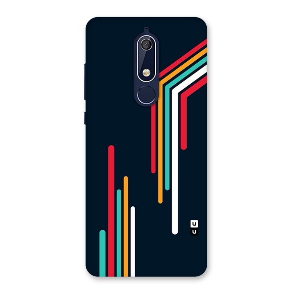 Retro Lines Minimal Stripes Back Case for Nokia 5.1