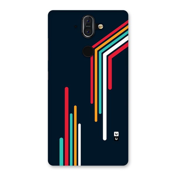 Retro Lines Minimal Stripes Back Case for Nokia 8 Sirocco