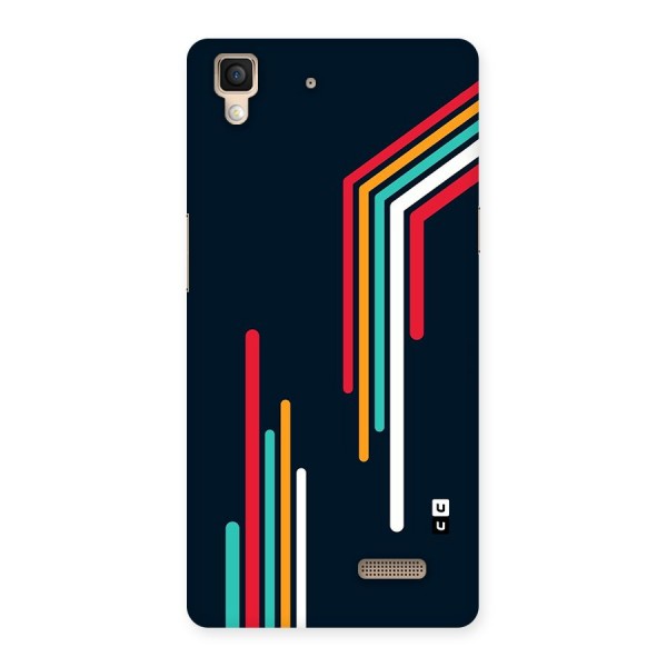 Retro Lines Minimal Stripes Back Case for Oppo R7