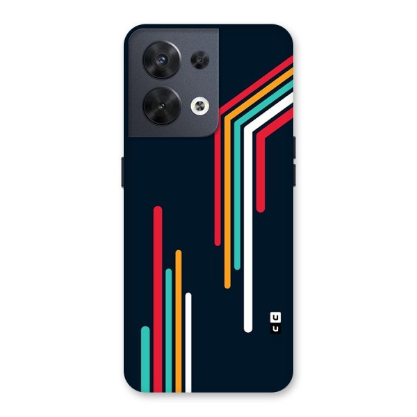 Retro Lines Minimal Stripes Back Case for Oppo Reno8 5G