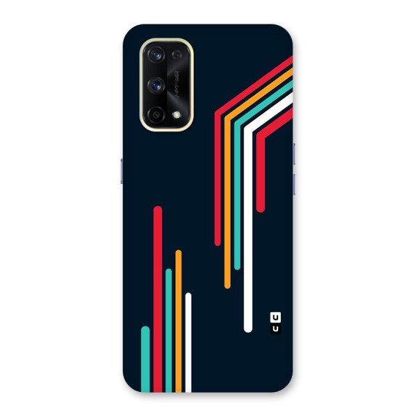 Retro Lines Minimal Stripes Glass Back Case for Realme X7 Pro