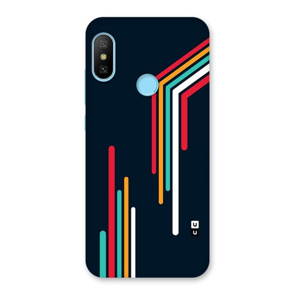 Retro Lines Minimal Stripes Back Case for Redmi 6 Pro