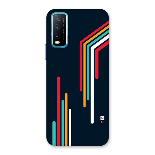 Retro Lines Minimal Stripes Back Case for Vivo Y12s