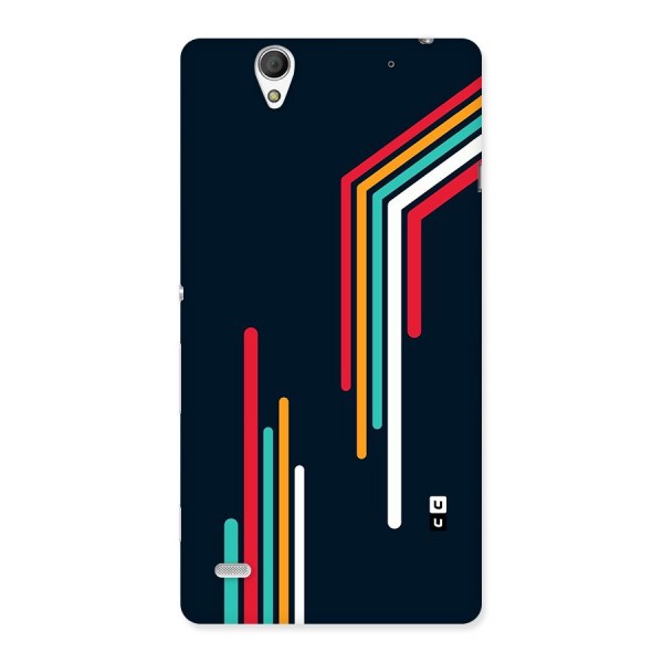 Retro Lines Minimal Stripes Back Case for Xperia C4