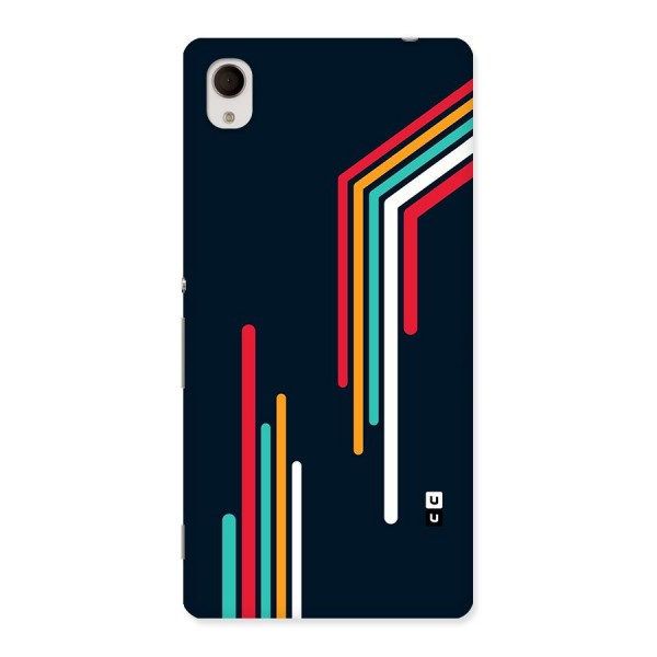 Retro Lines Minimal Stripes Back Case for Xperia M4 Aqua