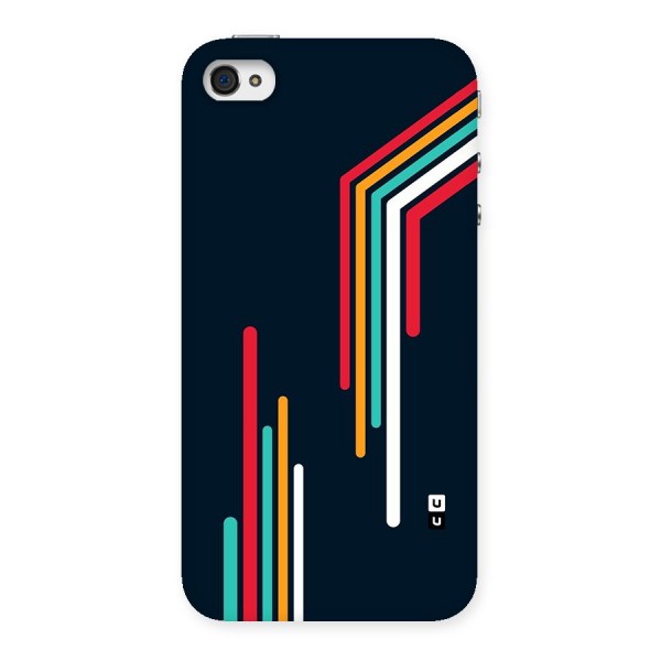 Retro Lines Minimal Stripes Back Case for iPhone 4 4s