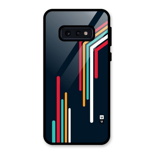 Retro Lines Minimal Stripes Glass Back Case for Galaxy S10e