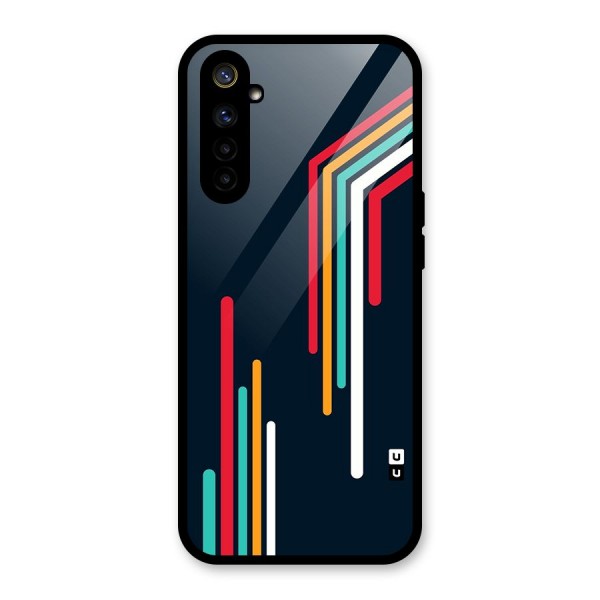 Retro Lines Minimal Stripes Glass Back Case for Realme 6