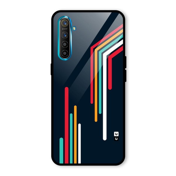 Retro Lines Minimal Stripes Glass Back Case for Realme X2