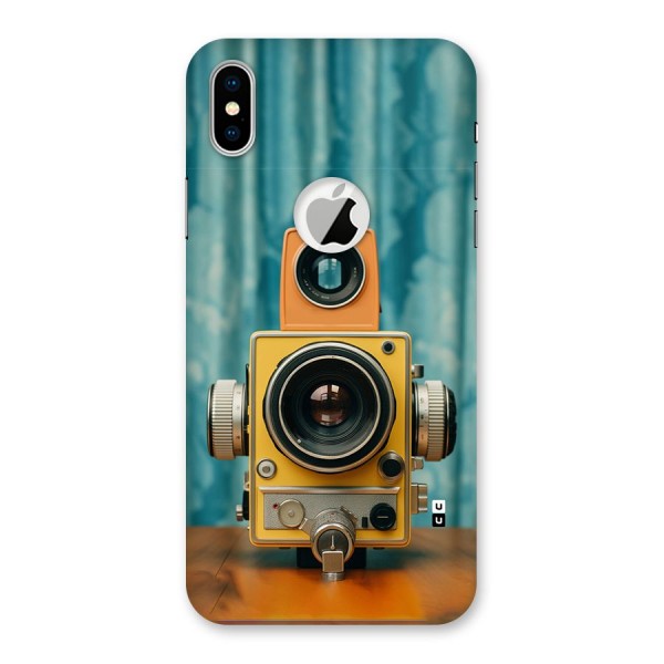 Retro Projector Back Case for iPhone XS Logo Cut