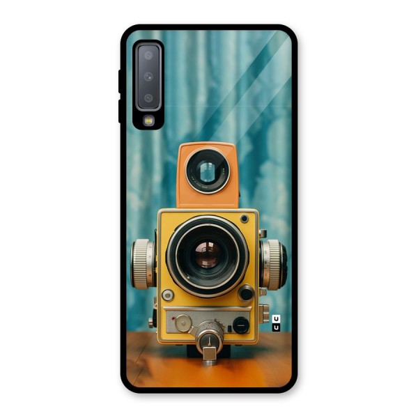 Retro Projector Glass Back Case for Galaxy A7 (2018)