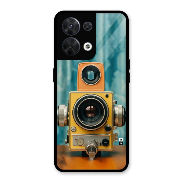 Retro Projector Glass Back Case for Oppo Reno8 5G