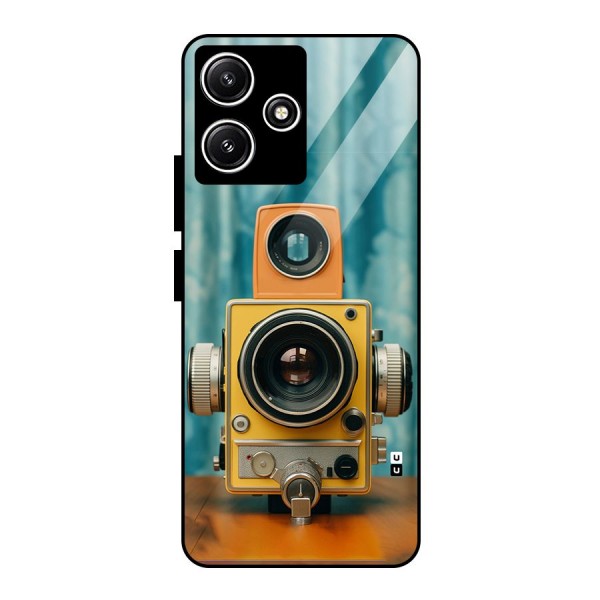 Retro Projector Glass Back Case for Poco M6 Pro