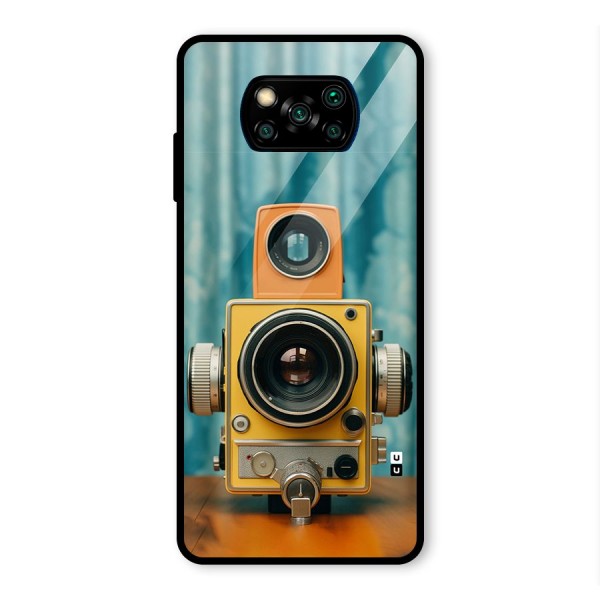 Retro Projector Glass Back Case for Poco X3 Pro