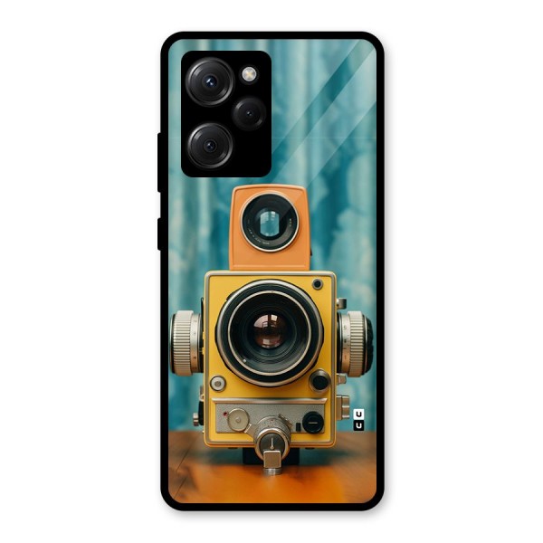 Retro Projector Glass Back Case for Poco X5 Pro