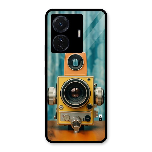 Retro Projector Glass Back Case for Vivo T1 Pro