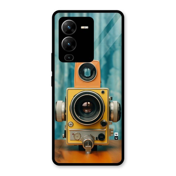 Retro Projector Glass Back Case for Vivo V25 Pro