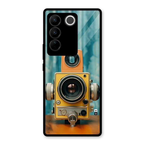 Retro Projector Glass Back Case for Vivo V27