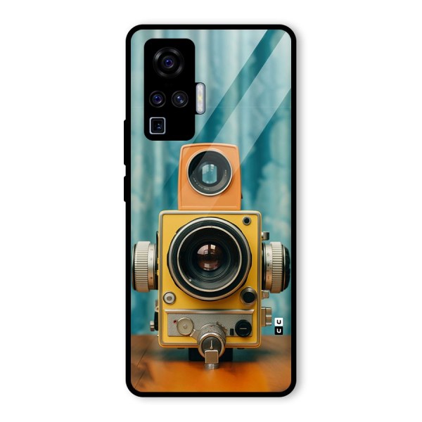 Retro Projector Glass Back Case for Vivo X50 Pro