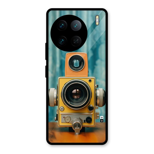 Retro Projector Glass Back Case for Vivo X90 Pro