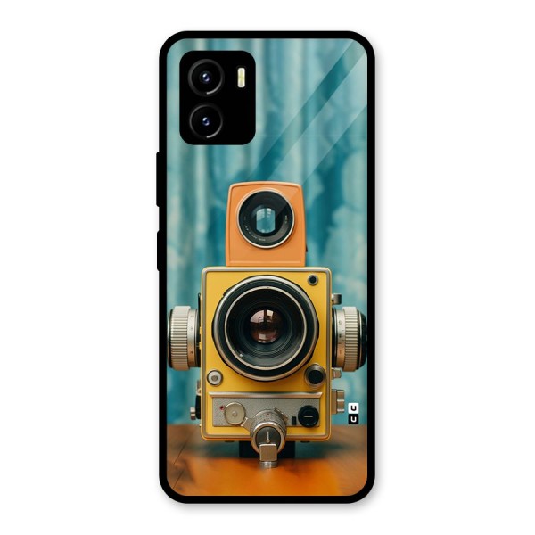 Retro Projector Glass Back Case for Vivo Y15s