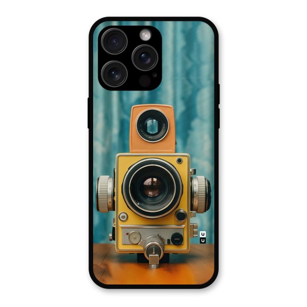 Retro Projector Metal Back Case for iPhone 15 Pro Max
