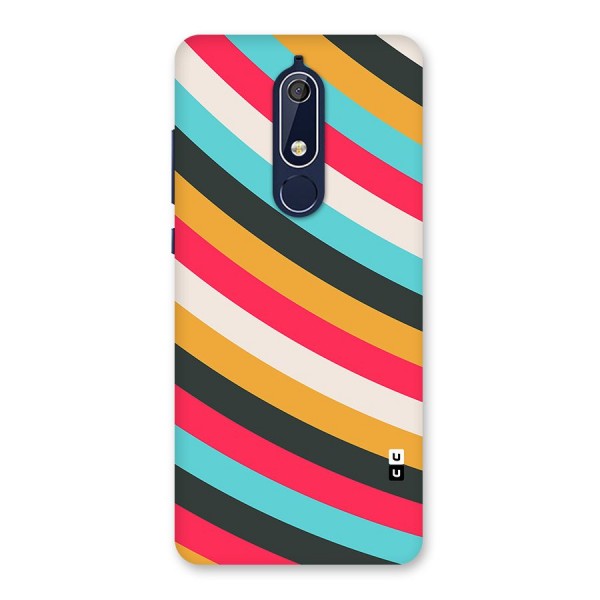 Retro Style Minimal Curves Back Case for Nokia 5.1