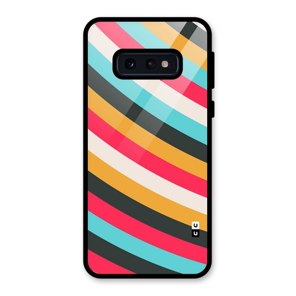 Retro Style Minimal Curves Glass Back Case for Galaxy S10e