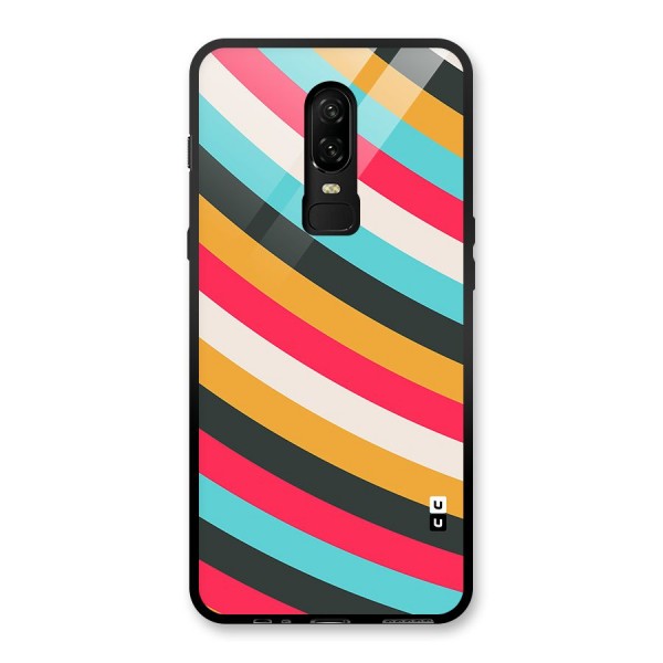 Retro Style Minimal Curves Glass Back Case for OnePlus 6