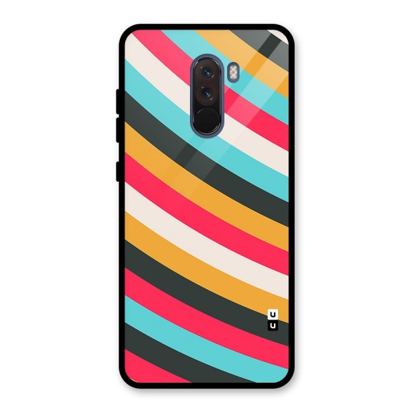 Retro Style Minimal Curves Glass Back Case for Poco F1