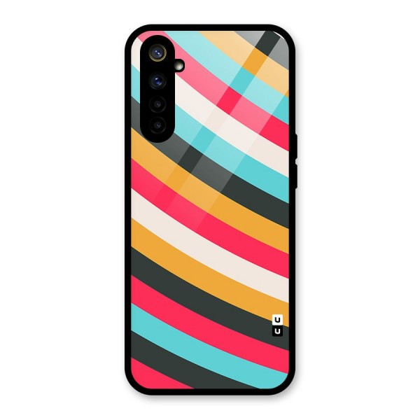 Retro Style Minimal Curves Glass Back Case for Realme 6