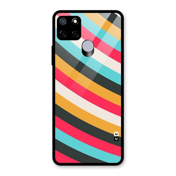 Retro Style Minimal Curves Glass Back Case for Realme C12