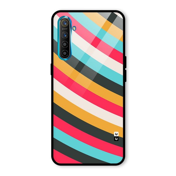 Retro Style Minimal Curves Glass Back Case for Realme XT