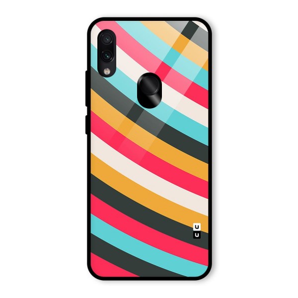 Retro Style Minimal Curves Glass Back Case for Redmi Note 7S