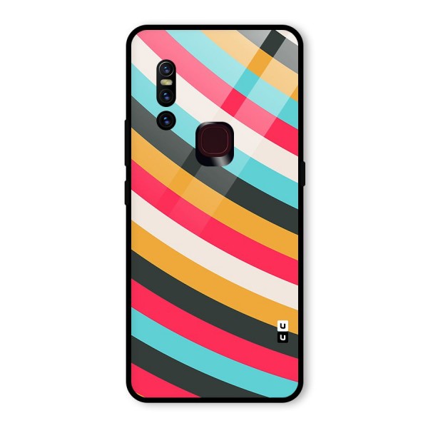 Retro Style Minimal Curves Glass Back Case for Vivo V15