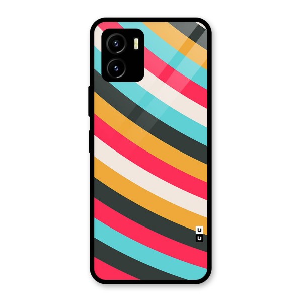 Retro Style Minimal Curves Glass Back Case for Vivo Y15s