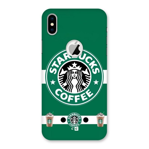 Ribbon StarBucks Back Case for iPhone XS Logo Cut