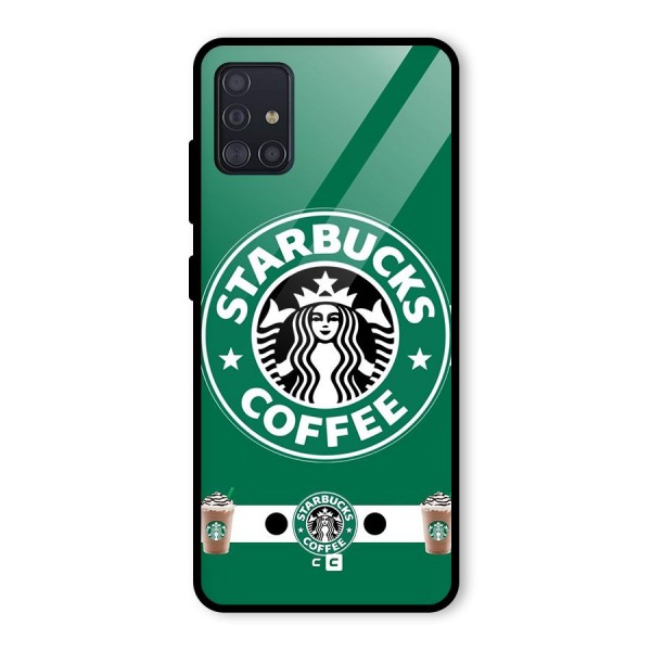 Ribbon StarBucks Glass Back Case for Galaxy A51