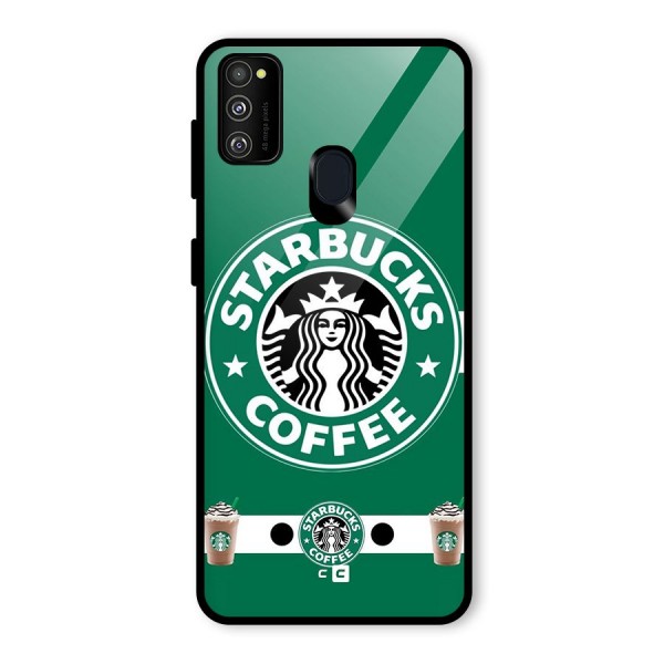 Ribbon StarBucks Glass Back Case for Galaxy M21