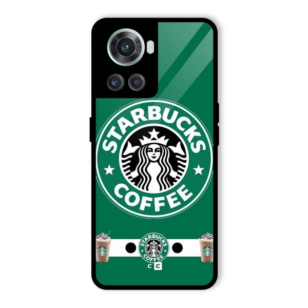 Ribbon StarBucks Glass Back Case for OnePlus 10R