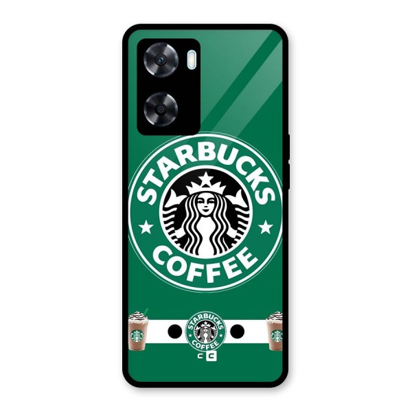 Ribbon StarBucks Glass Back Case for Oppo A77s