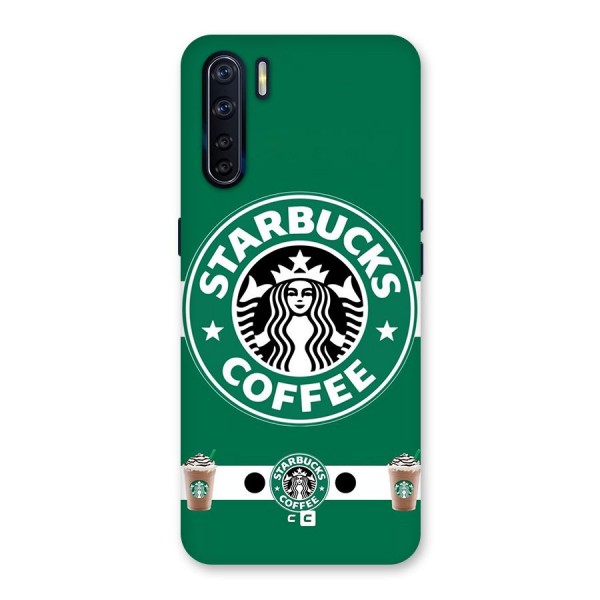 Ribbon StarBucks Glass Back Case for Oppo F15