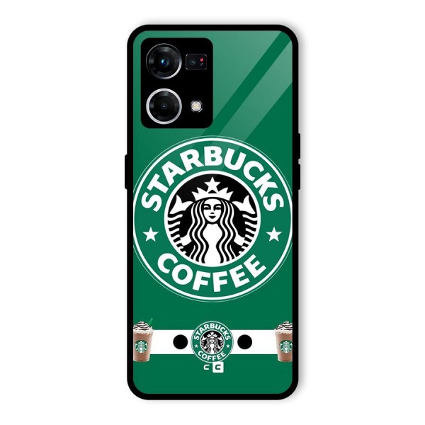 Ribbon StarBucks Glass Back Case for Oppo F21s Pro 4G