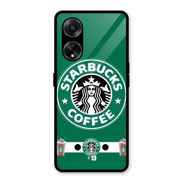 Ribbon StarBucks Glass Back Case for Oppo F23