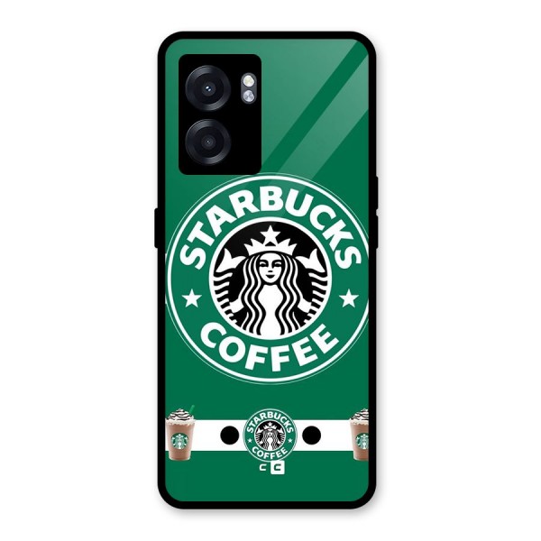 Ribbon StarBucks Glass Back Case for Oppo K10 (5G)