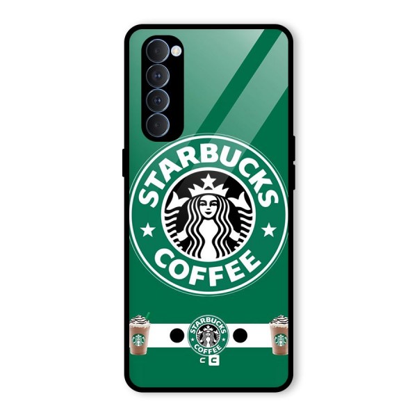 Ribbon StarBucks Glass Back Case for Oppo Reno4 Pro