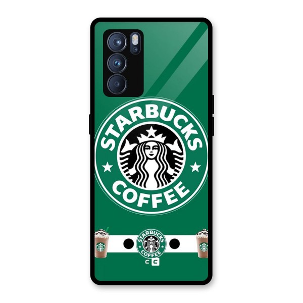 Ribbon StarBucks Glass Back Case for Oppo Reno6 Pro 5G