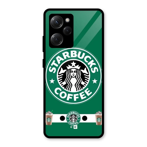 Ribbon StarBucks Glass Back Case for Poco X5 Pro