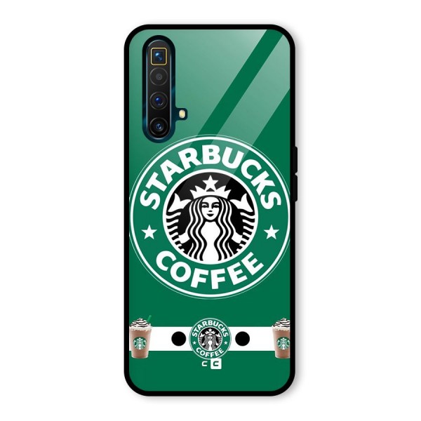 Ribbon StarBucks Glass Back Case for Realme X3 SuperZoom